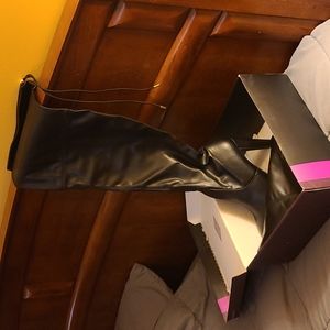 Lane Bryant Black Thigh High Wide Calf Boots